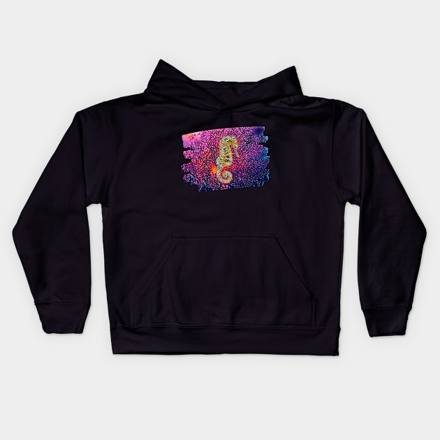 Seahorses sea Kids Hoodie by UMF - Fwo Faces Frog